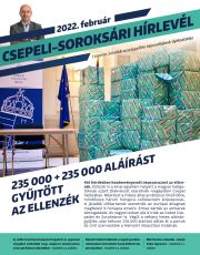 Csepel és Soroksár országgyűlési képviselőjének tájékoztatója 2022. február